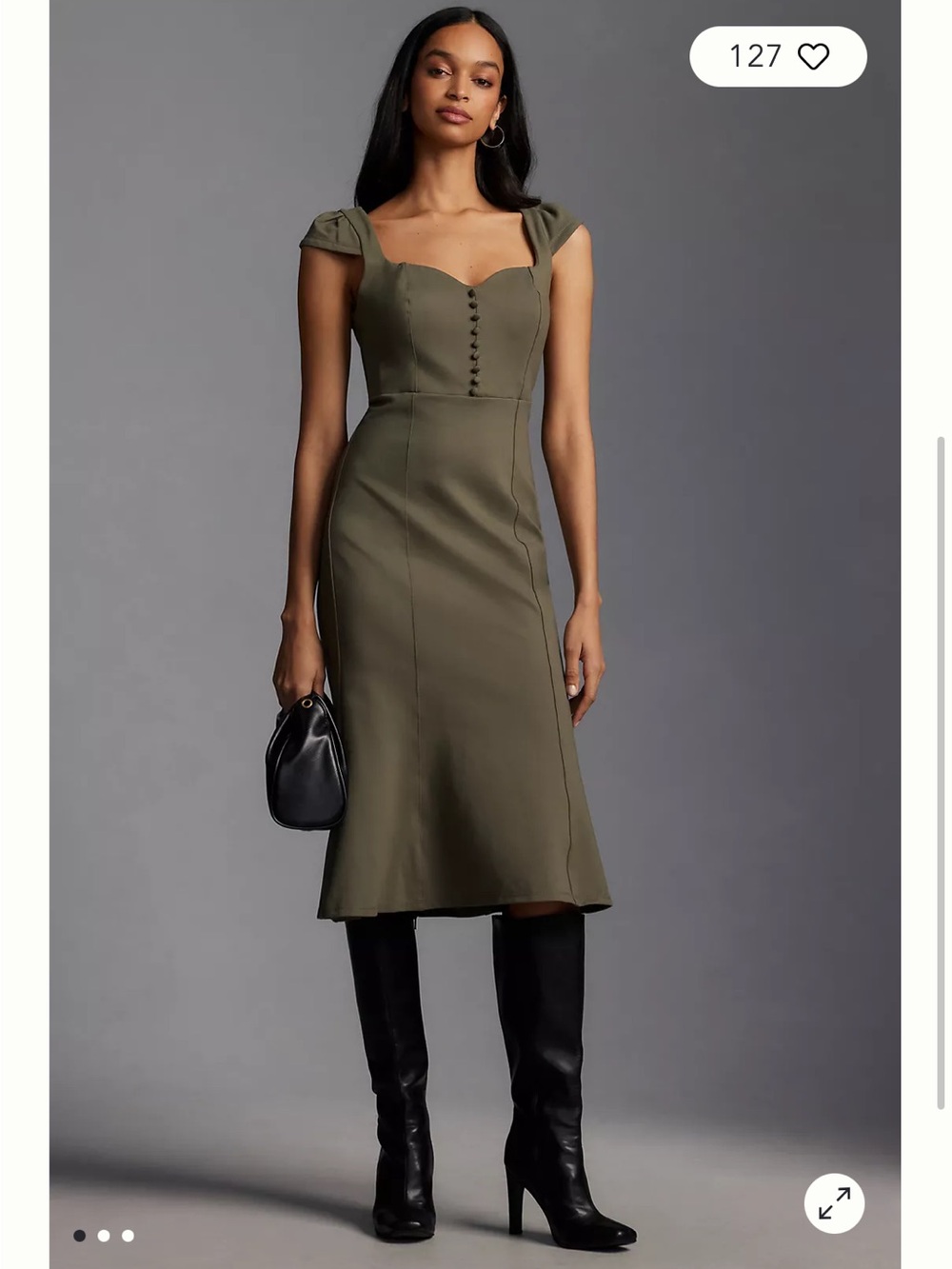 New Anthropologie The Cecily Fit & Flare Sweetheart Dress by Maeve: Knit Edition